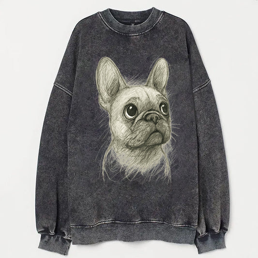 Cute Dog Art Print Casaul Sweatshirt