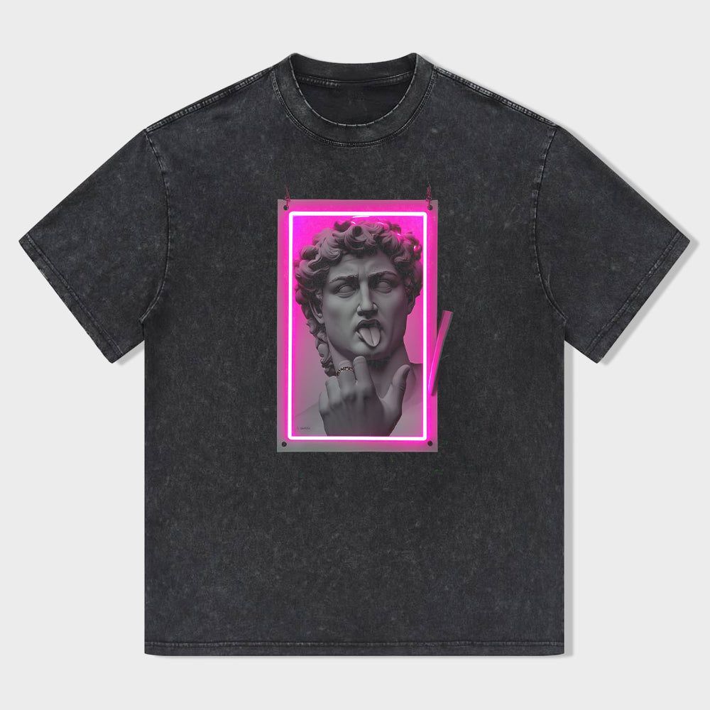 David Statue Art Print Men's Fashion Graphic T-Shirt