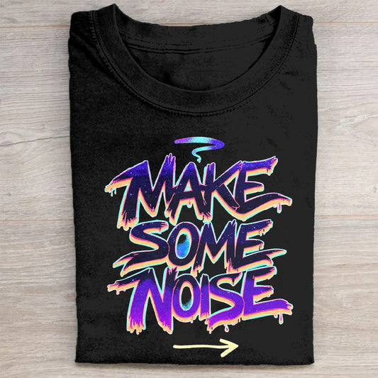 Make Some Noise Graphic Tee - Black T-Shirt