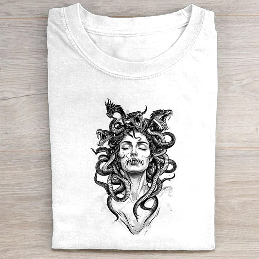 Medusa Mythology Graphic Design Men's Fashion T-Shirt