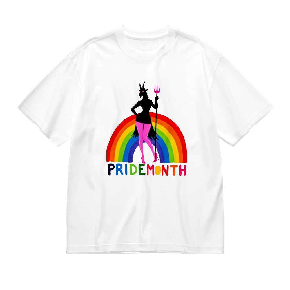 Pride Month Rainbow Deer Silhouette Graphic T-Shirt