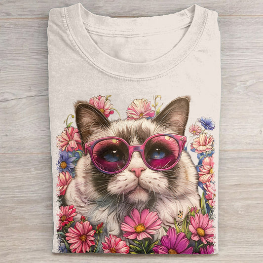 Funny Sunglasses Cat Unisex T-Shirt