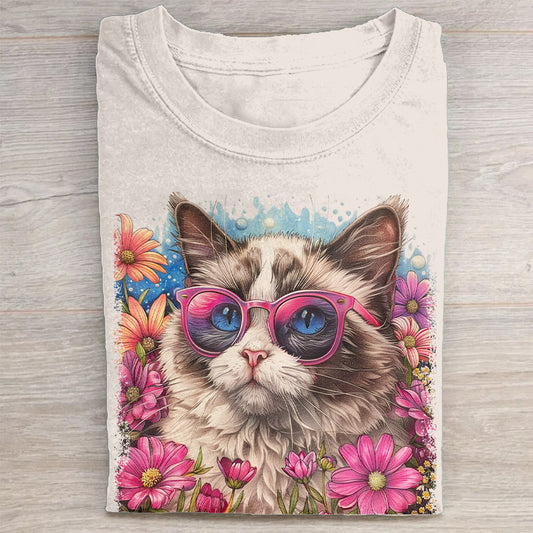 Funny Sunglasses Cat Unisex T-Shirt