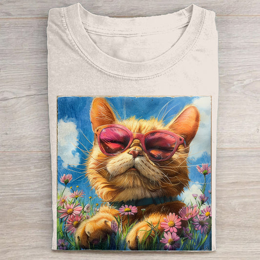 Funny Sunglasses Cat Unisex T-Shirt