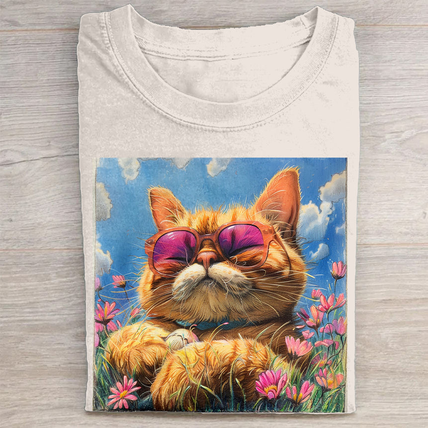 Funny Sunglasses Cat Unisex T-Shirt