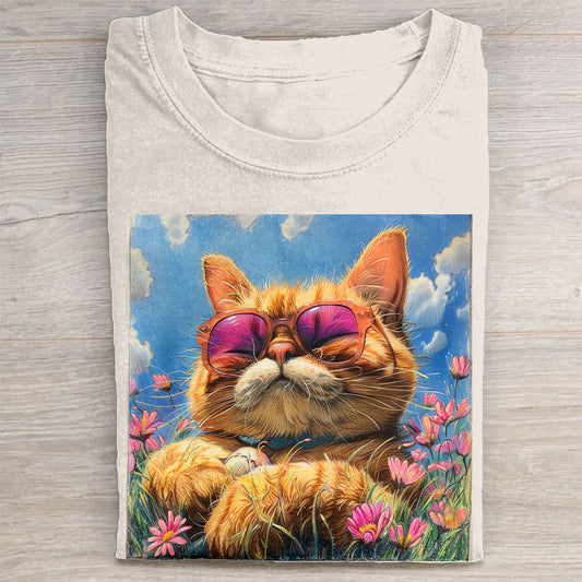 Funny Sunglasses Cat Unisex T-Shirt