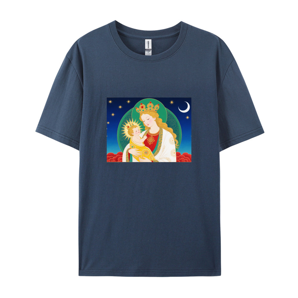 Virgin Mary and Baby Jesus Artistic Design Women's T-Shirt
