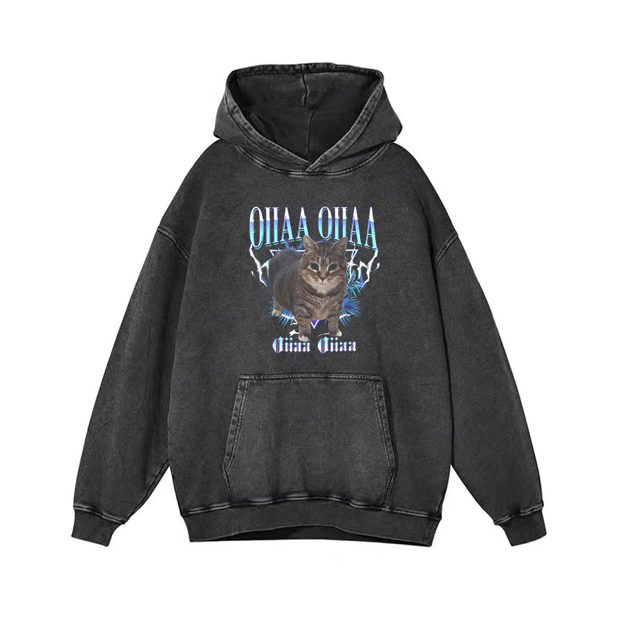 OIIA OIIA CAT Spinning Cat Funny  T-Shirt
