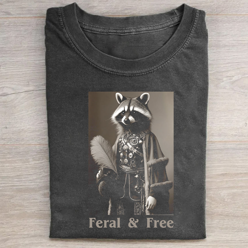 Feral & Free Raccoon Graphic T-Shirt