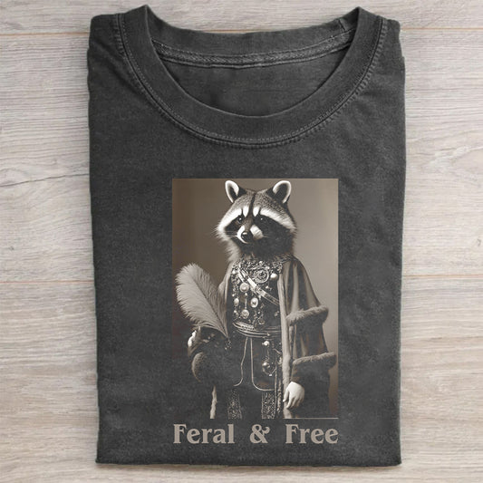 Feral & Free Raccoon Graphic T-Shirt