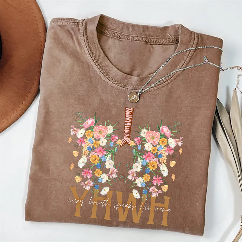 YHWH Floral Christian T-shirt