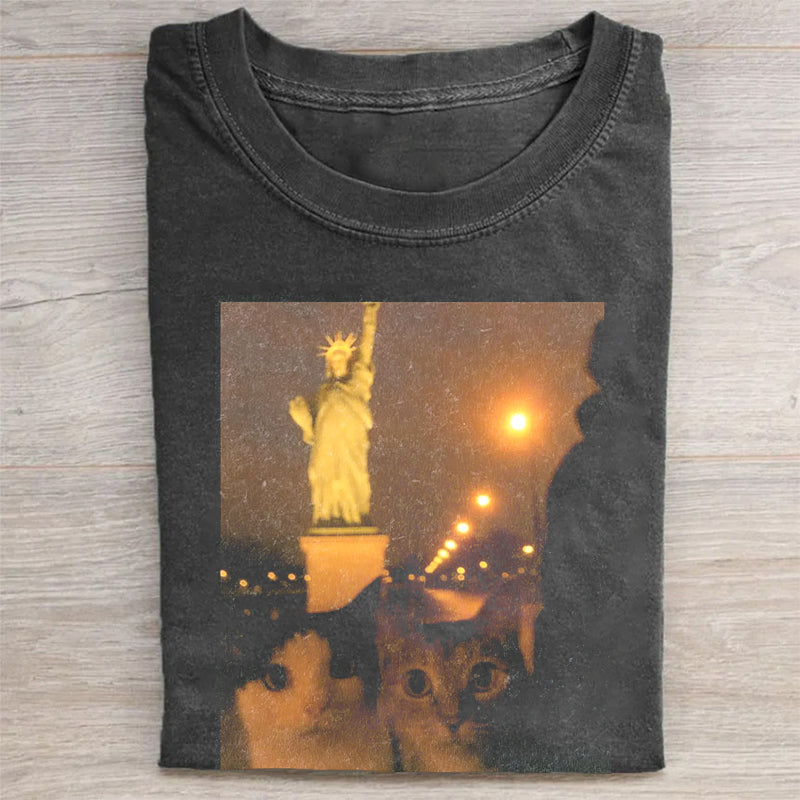 CAT SELFIE T-SHIRT