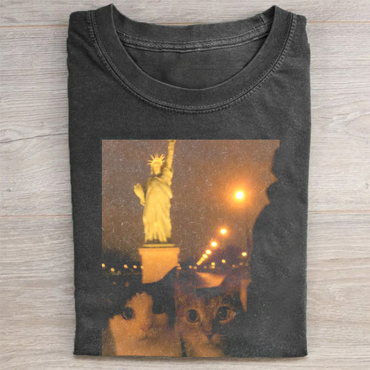 CAT SELFIE T-SHIRT