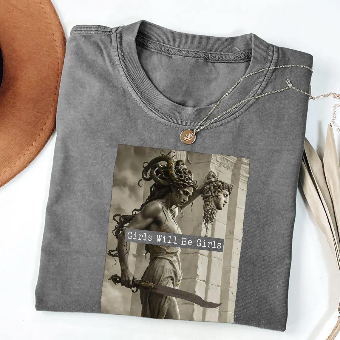 Retro Medusa with the Head of Perseus T-shirt