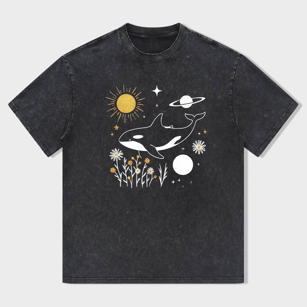 Cosmic Whale Graphic T-Shirt