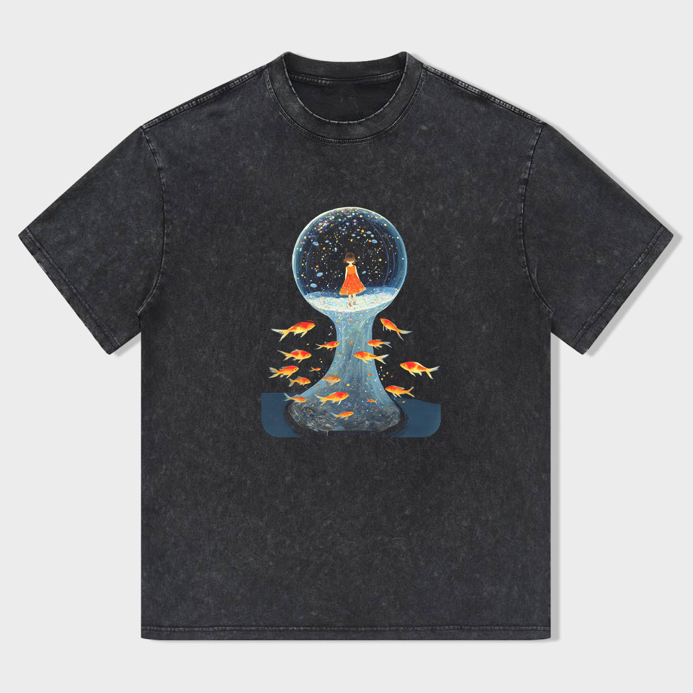 Fish Galaxy Graphic T-Shirt