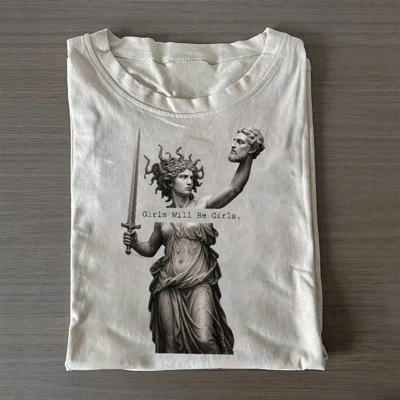 Retro Medusa with the Head of Perseus T-shirt