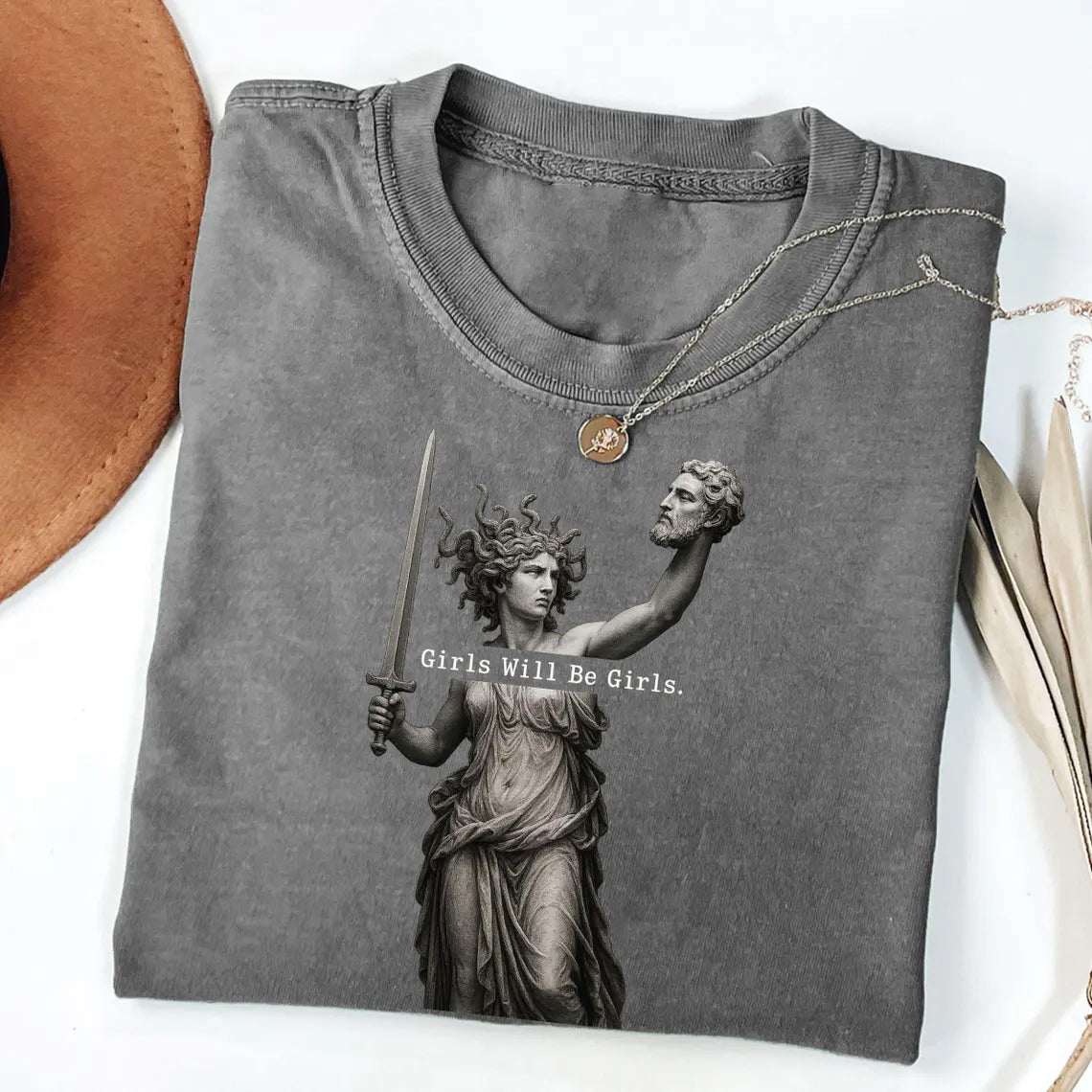 Retro Medusa with the Head of Perseus T-shirt