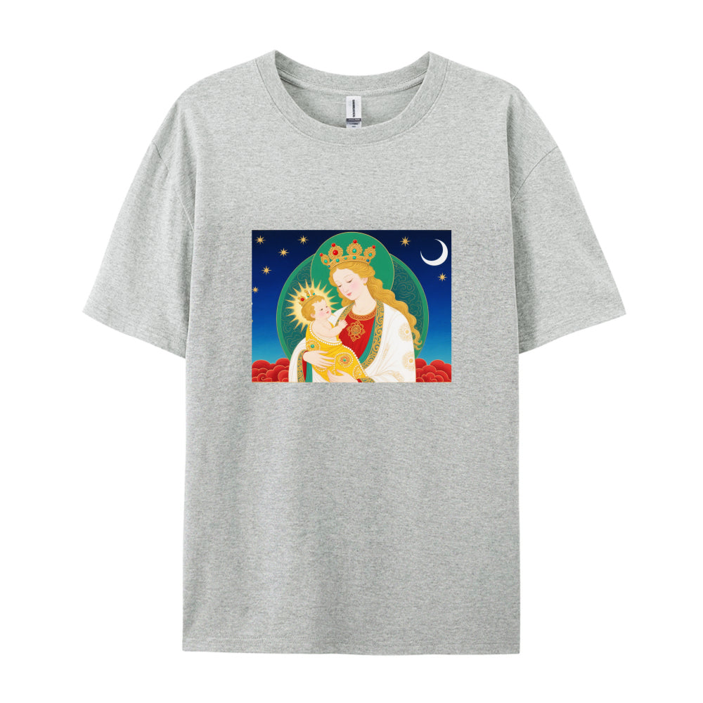 Virgin Mary and Baby Jesus Artistic Design Women's T-Shirt