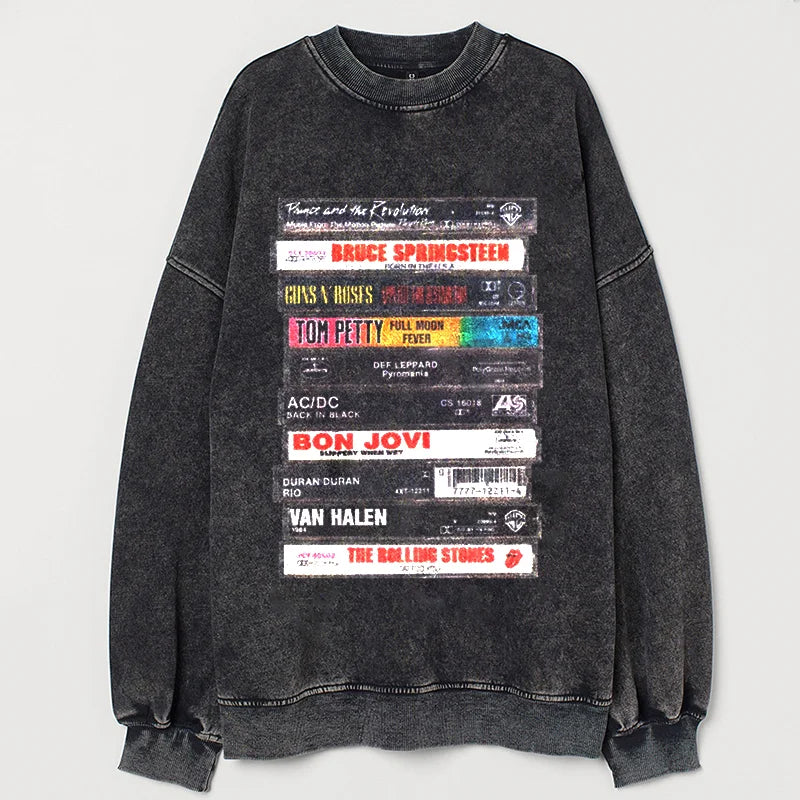 Vintage Rock Cassettes Sweatshirt