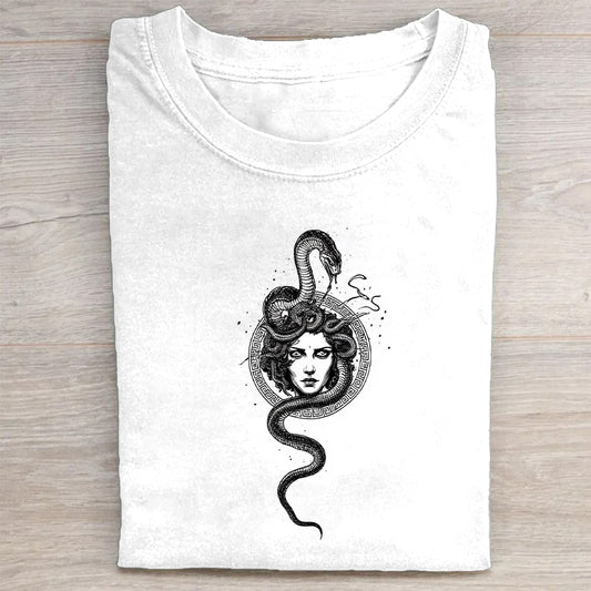 Snake Goddess Graphic Design Men's Casual T-Shirt