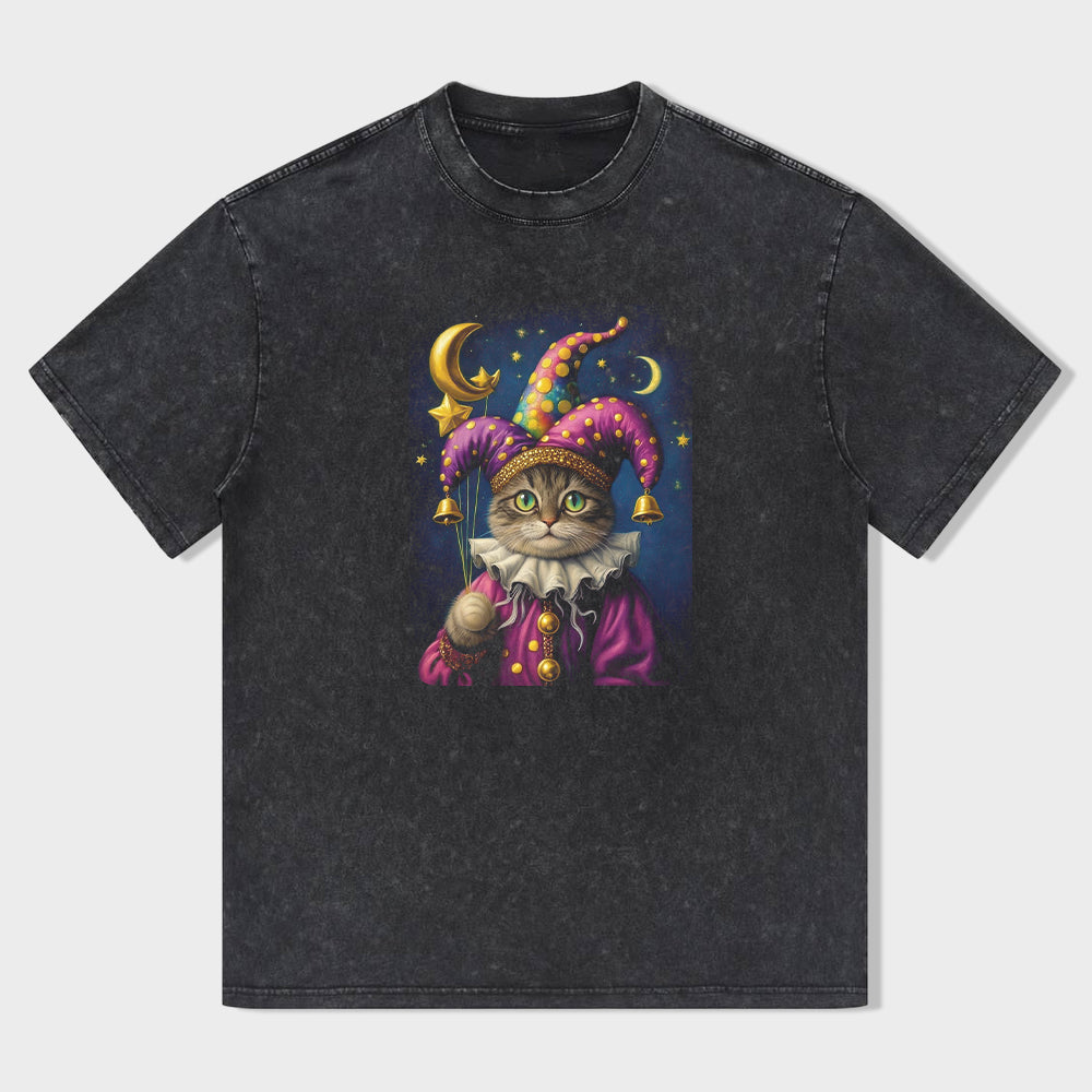 Magical Cat Wizard Graphic T-Shirt