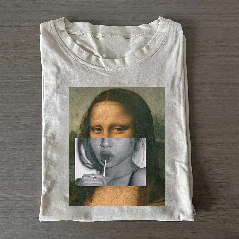 Mona Lisa Art Print Graphic T-Shirt