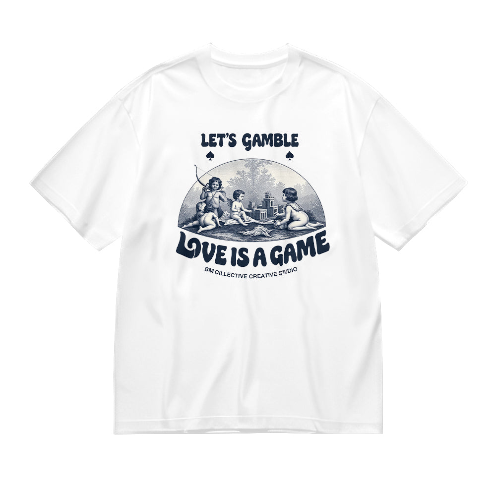 Let's Gamble Love is a Game Vintage Graphic T-Shirt