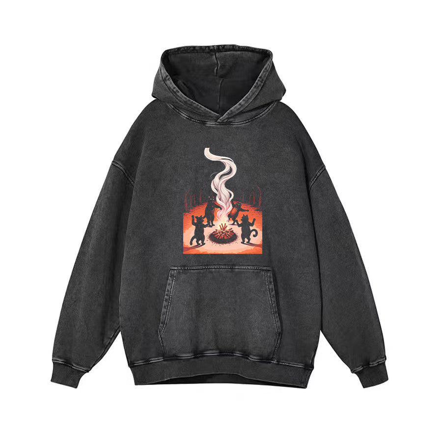 Black Cats Around a Campfire T-Shirt