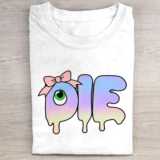 Cute Pastel Goth Aesthetic DIE Graphic T-Shirt