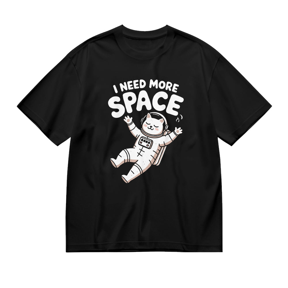 I Need More Space Astronaut Cat Graphic T-Shirt