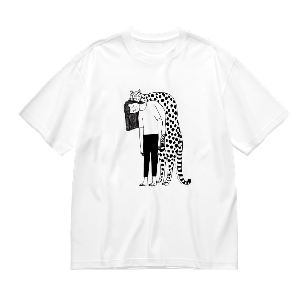 Cute Cat Hug Graphic T-Shirt