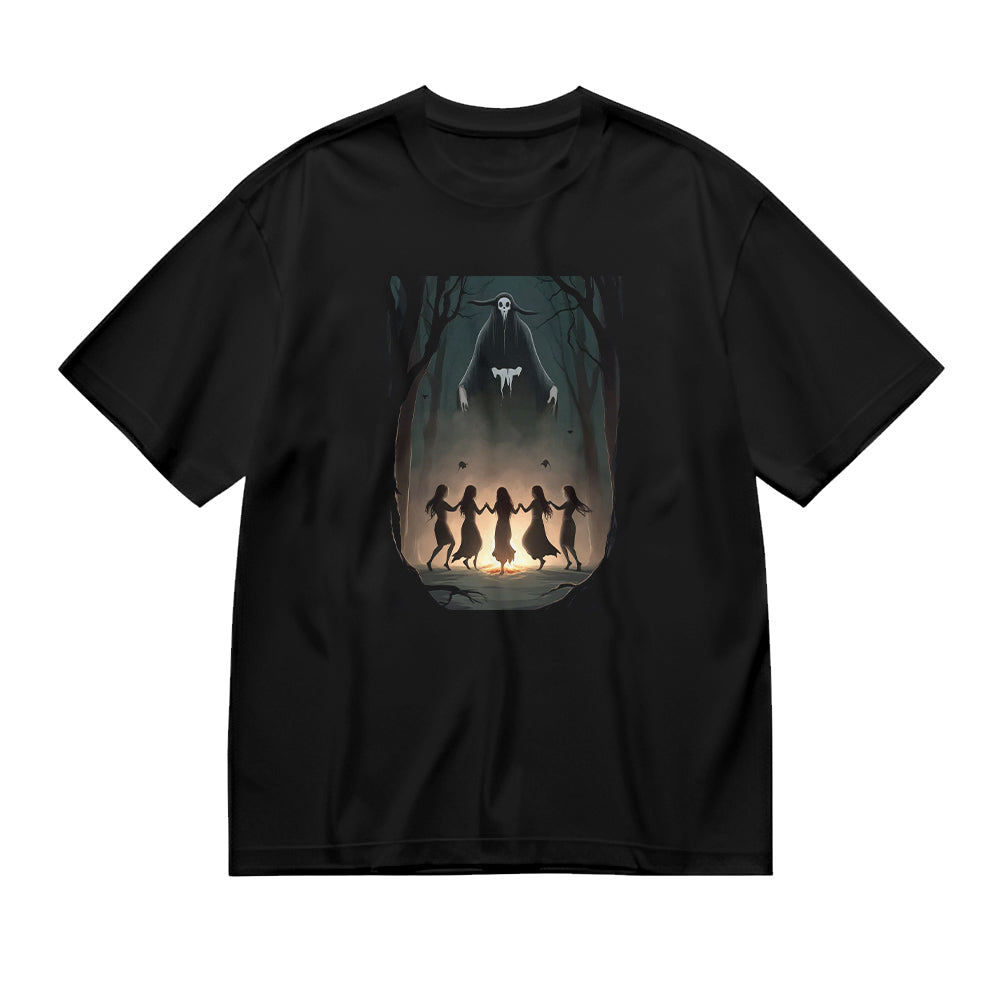 Mysterious Forest Silhouette Art Graphic T-Shirt
