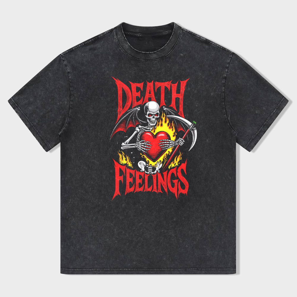 Death Feelings Grim Reaper Graphic T-Shirt