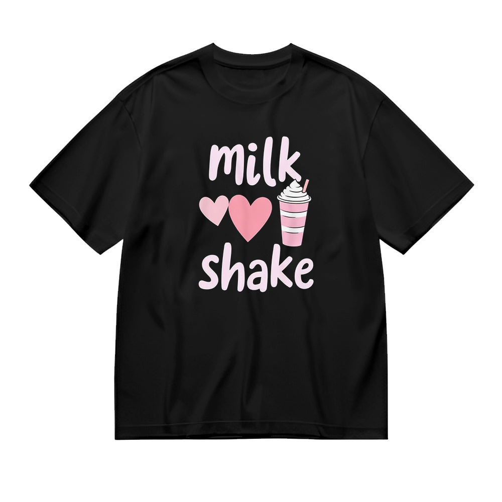 Milkshake Lover Black T-Shirt
