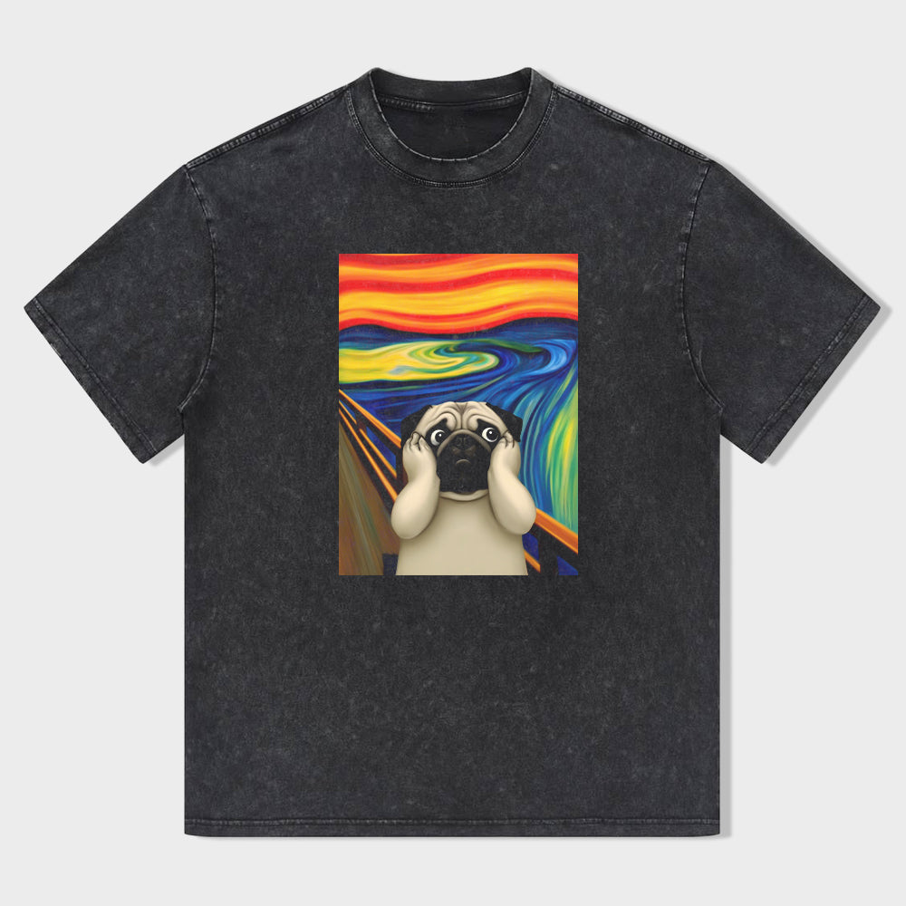 Scream Pug Art Print Men's Graphic T-Shirt