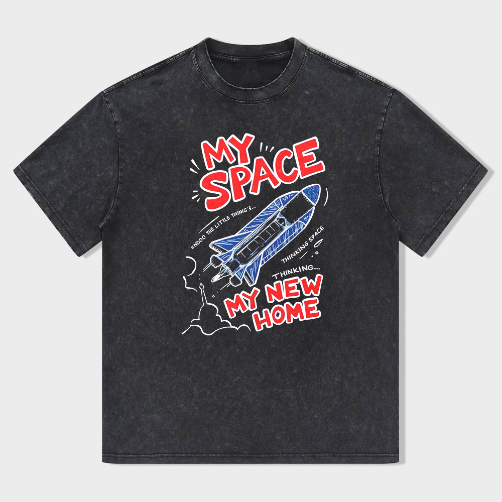 My Space My New Home Rocket Graphic T-Shirt
