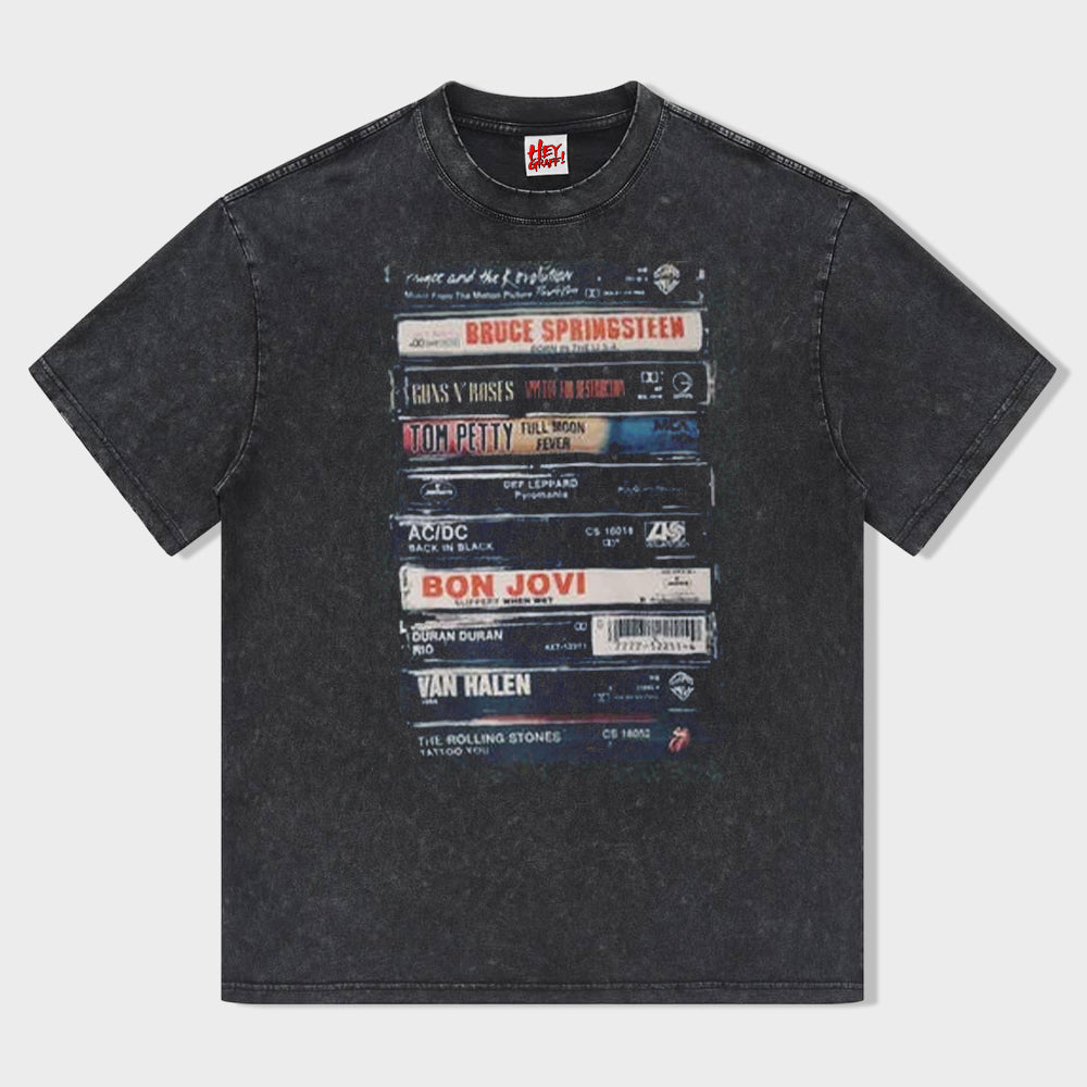 Rock Cassettes T-shirt - heygraff