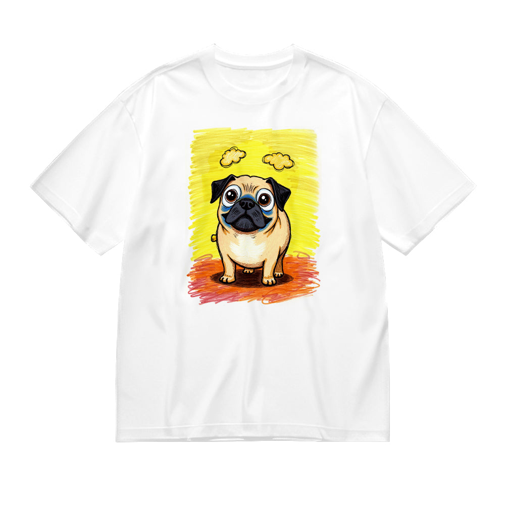 Cute Pug Dog Graphic T-Shirt