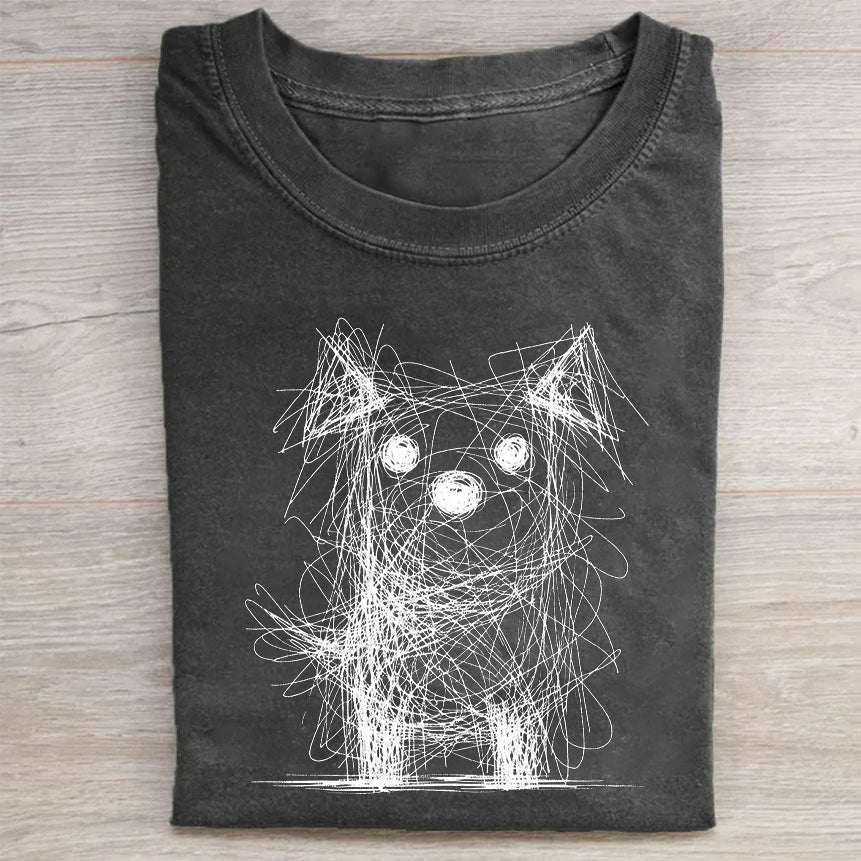 Cute Dog Graphic Design T-Shirt
