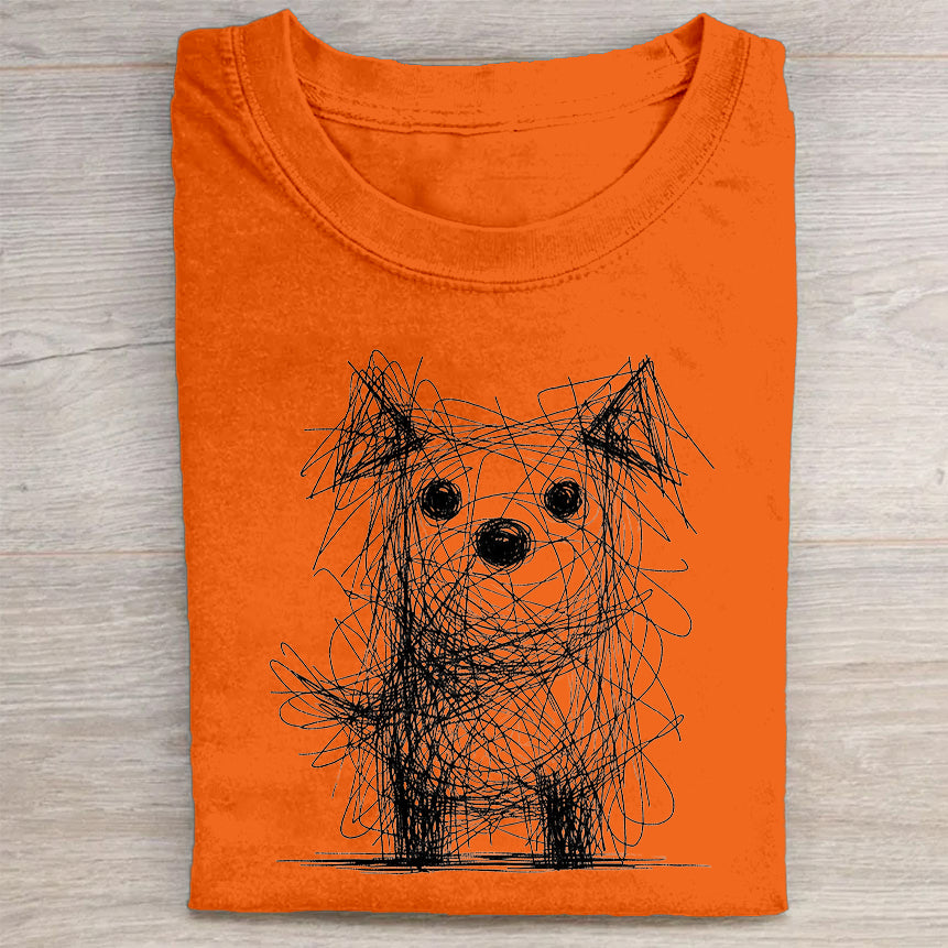 Cute Dog Graphic Design T-Shirt