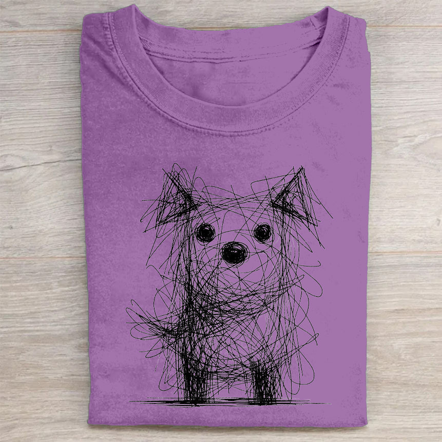 Cute Dog Graphic Design T-Shirt