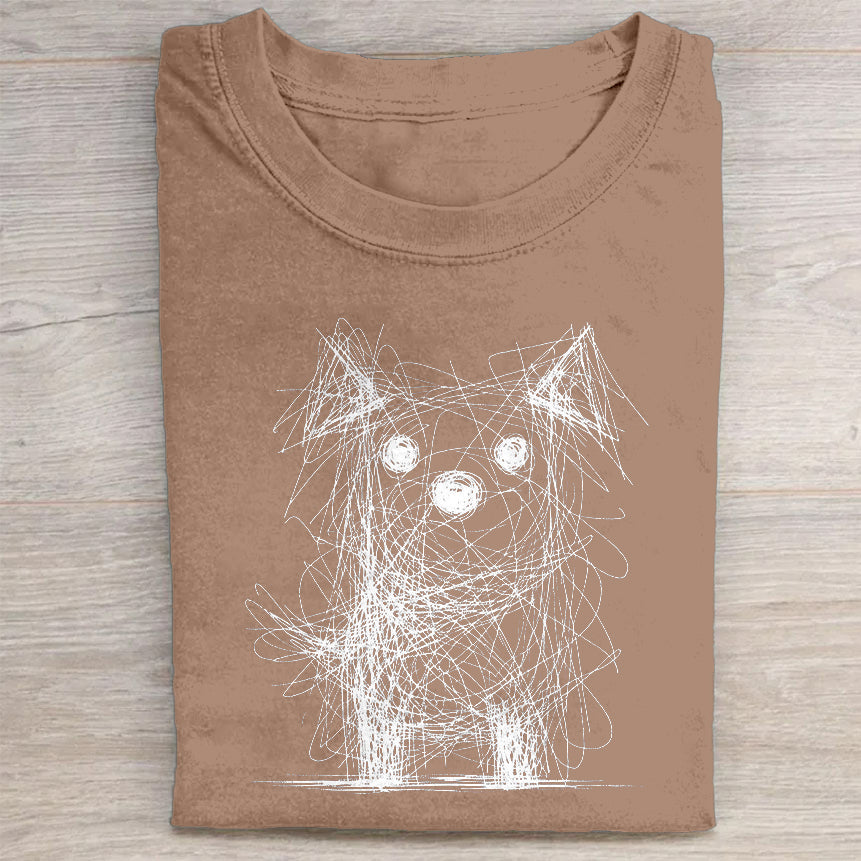 Cute Dog Graphic Design T-Shirt
