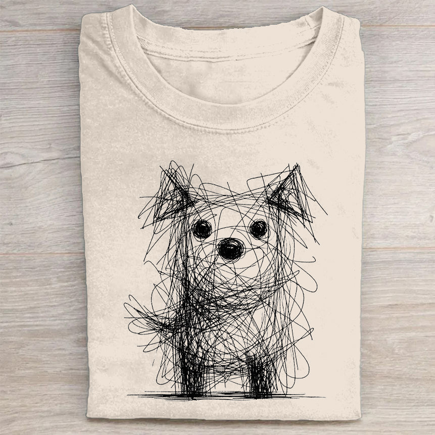 Cute Dog Graphic Design T-Shirt