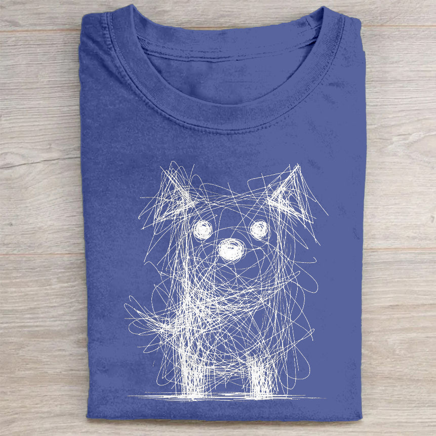 Cute Dog Graphic Design T-Shirt
