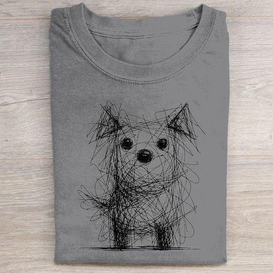 Cute Dog Graphic Design T-Shirt