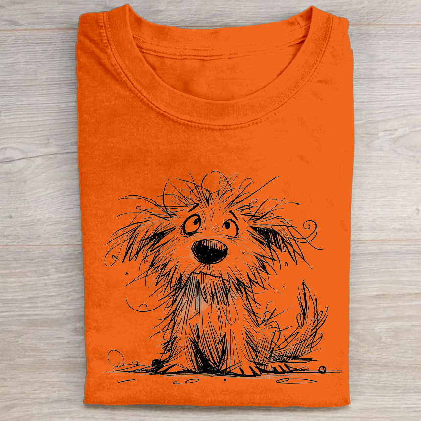 Cute Dog Graphic Design T-Shirt