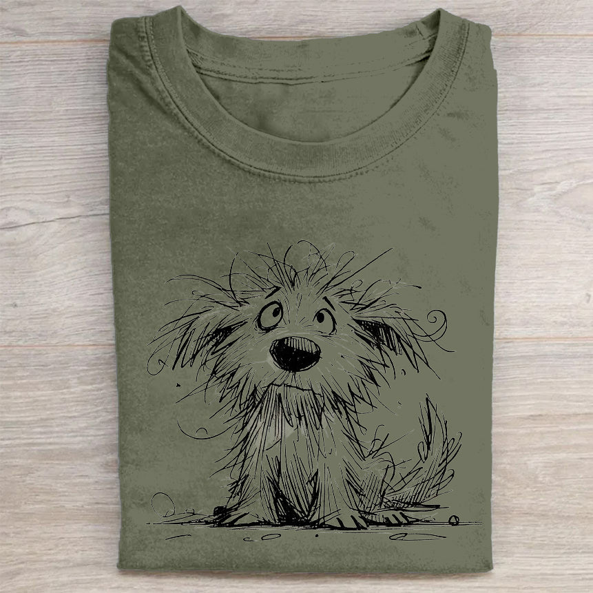 Cute Dog Graphic Design T-Shirt
