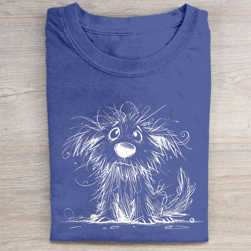 Cute Dog Graphic Design T-Shirt