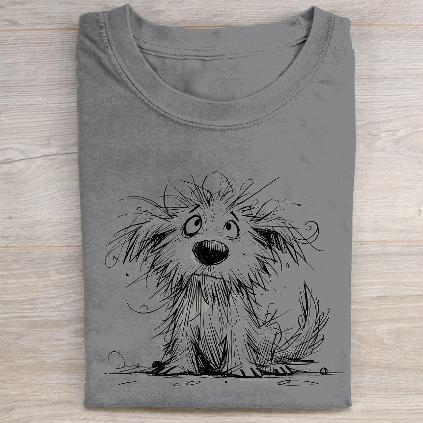 Cute Dog Graphic Design T-Shirt